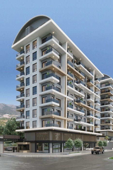 A complex of premium apartments under construction in the popular suburb of Alanya - Mahmutlar