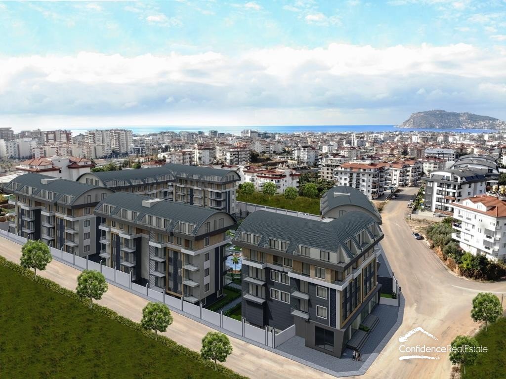 Panoramik deniz, dağ ve şehir manzaralı lüks gayrimenkulün mükemmel yatırım projesi