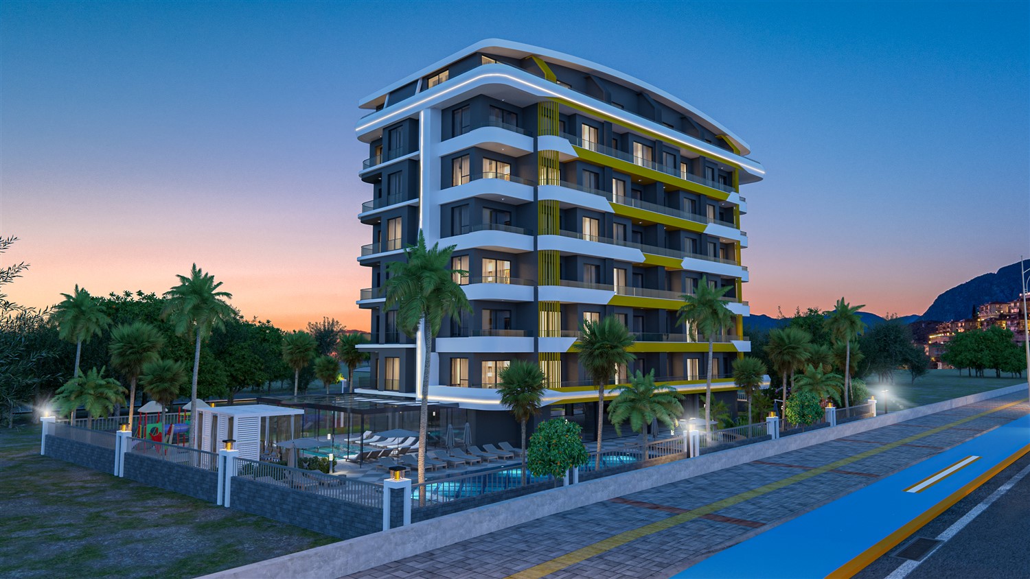 Новый жилой комплекс c захватывающими дух пейзажами морского побережья, расположенный в курортном городе Газипаша