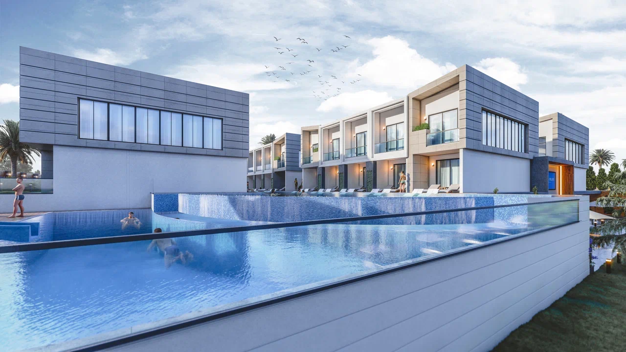 Двухуровневые таунхаусы в новом проекте жилого комплекса класса люкс в Конаклы