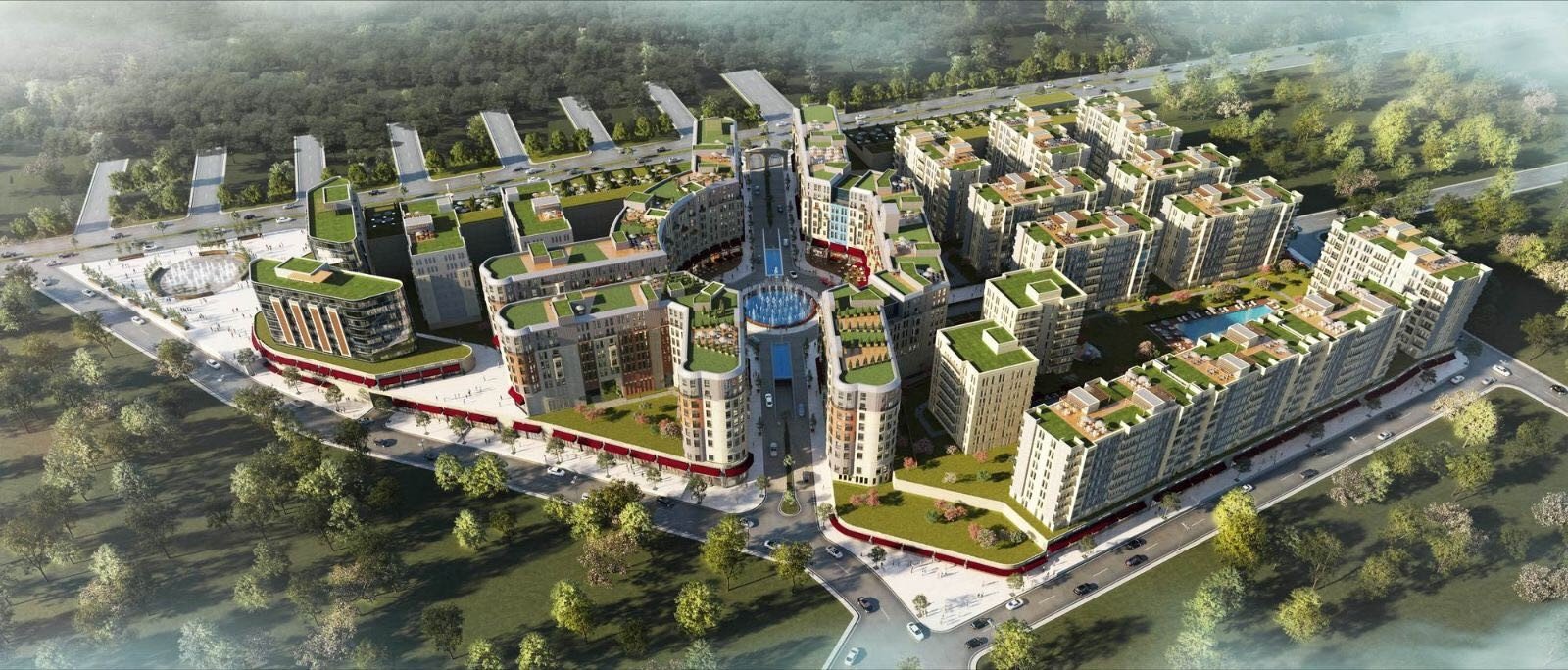 Современный фешенебельный жилой комплекс с выгодным расположением в районе Бахчешехир, Стамбул