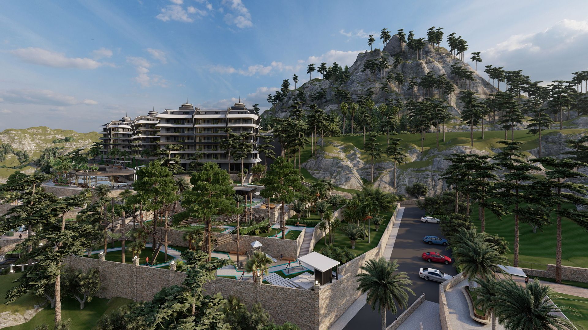 An ultra-modern residential complex in a picturesque area with amazing views of the sea and nature