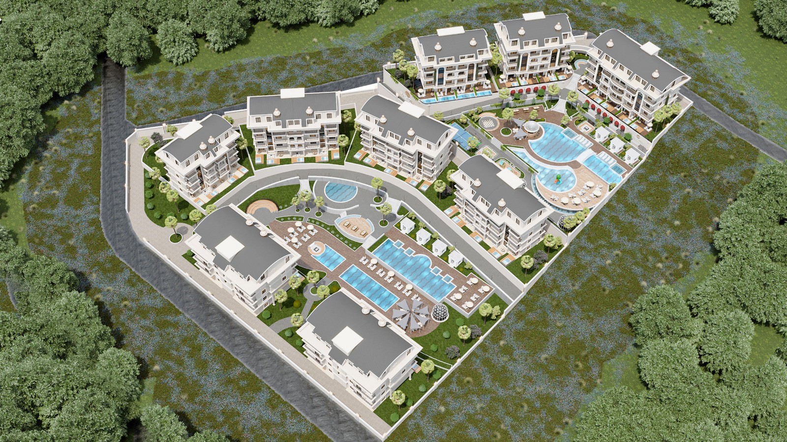 Premium class residence in Turkler, Alanya with magnificent sea views and a private beach